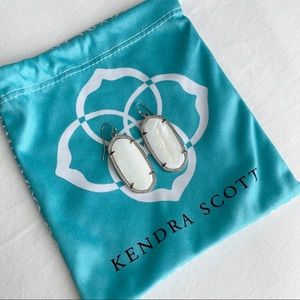 Kendra Scott White Elle Earrings